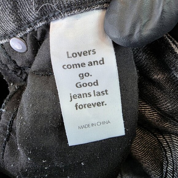 PacSun Mom Jean Jeans Womens 26 Black High Rise 100% Cotton Denim Pants - Picture 10 of 13